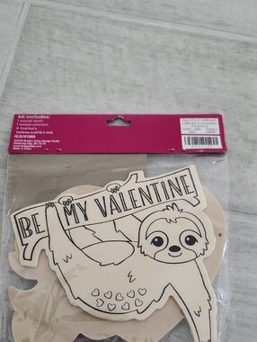 🐻 Wooden 'Be My Valentine' Sloth Craft